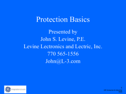 Protection Fundamentals - Levine Lectronics and Lectric