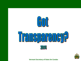 Vermont Secretary of State Jim Condos What is a &ldquo;meeting&rdquo;?