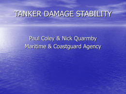 DAMAGE STABILITY ON TANKERS
