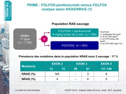 PRIME : Folfox-panitumumab versus Folfox analyse selon KRAS