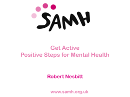 Robert Nesbitt, SAMH, Get Active Positive Steps for Mental Health