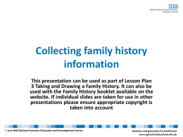 Taking and drawing a family history