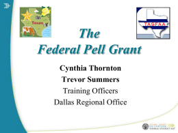 Pell Grant Basics