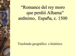 “Romance del rey moro que perdió Alhama”
