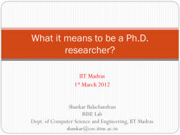 What it means to be a Ph.D. researcher?