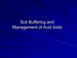 Soil Buffering and Management of Acid Soils