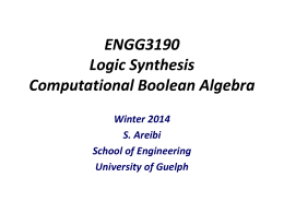 Lecture Notes on ``Computational Boolean Algebra`` (PPT Slides)
