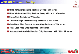 2001 New Product Announcement Technology forum of Passive