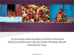 Central American History and Literature
