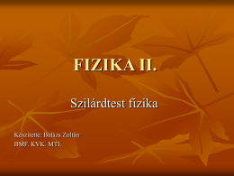 FIZIKA II-3szilárdtest
