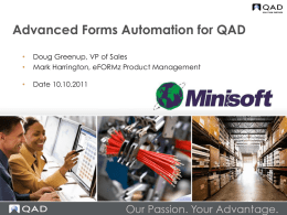 Advanced Document Solutions for QAD