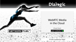 WebRTC Media in the Cloud - IIT Real