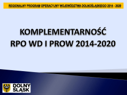 prezentacja: Komplementarność RPO WD I