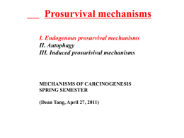 Prosurvival Mechanisms - MD Anderson Cancer Center
