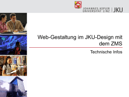 Folien: Web-Gestaltung im JKU