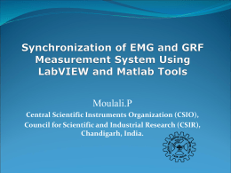 Synchronization of EMG and GRF Measurement System Using