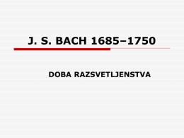 J. S. BACH 1685-1750