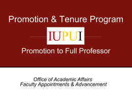 October 31, 2012 Promotion to Full Professor