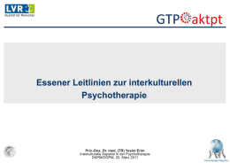 GTP-Leitlinien zur Interkulturellen Psychotherapie