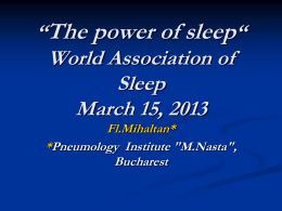 The power of sleep POWERPOINT