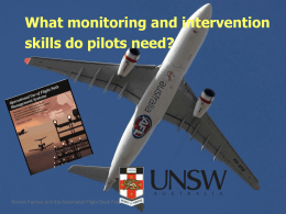 What monitoring and intervention skills do pilots need?
