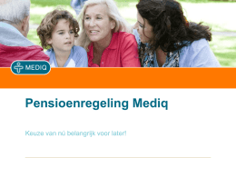 Pensioenregeling Mediq - Stichting Pensioenfonds Mediq