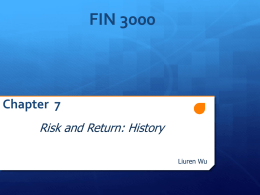Risk and Return: History