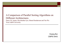 A Comparison of Parallel Sorting Algorithms on Different