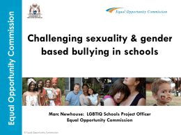 Challenging Gender & Sexuality Based Bullying and Discrimination