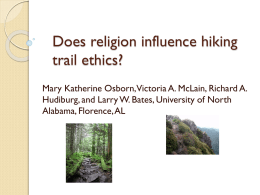 Does religion influence hiking trail ethics?