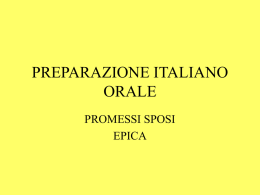 Preparazione alla verifica orale di italiano