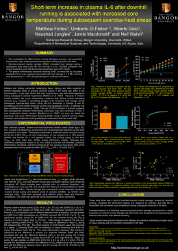 Short-term increase in plasma IL-6 after downhill running