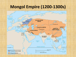 Mongols (Ppt Notes) - University High World History