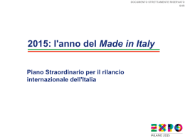 Piano straordinario per il Made in Italy