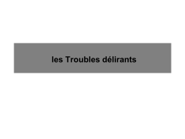 UE2.6S2 25-05-11 Troubles délirants