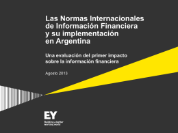 Una evaluación del primer impacto sobre la información financiera