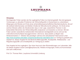 Gesundheitspolitik - Leuphana Universität Lüneburg