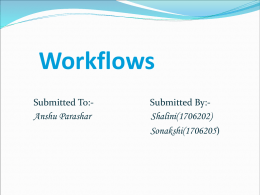 Workflows of the Process
