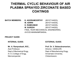 thermal cyclic behaviour of air plasma sprayed zirconate based