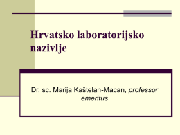 OKRUGLI STOL: Izgradnja hrvatskoga nazivlja u analitičkoj kemiji