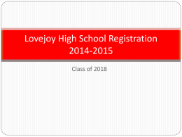 Required - Lovejoy High School