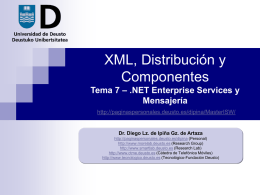 Tema 7 – .NET Enterprise Services y Mensajería
