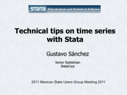 Technical tips on time series with Stata