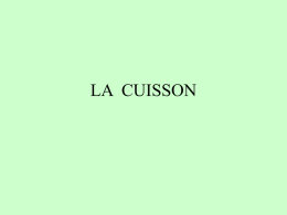 CUISSON - BAC PRO SEN