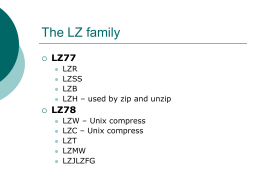 Lempel-Ziv Compression