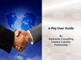 epay 5.0 User Guide