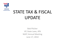STATE TAX & FISCAL UPDATE