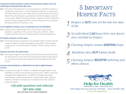 Hospice Facts & Myths - Help for Health Hospice