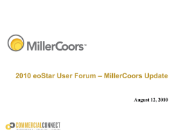 MillerCoors Presentation - Wiki