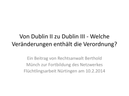 Dublin III fürNürtingen 10.2.2014